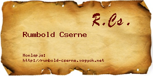 Rumbold Cserne névjegykártya